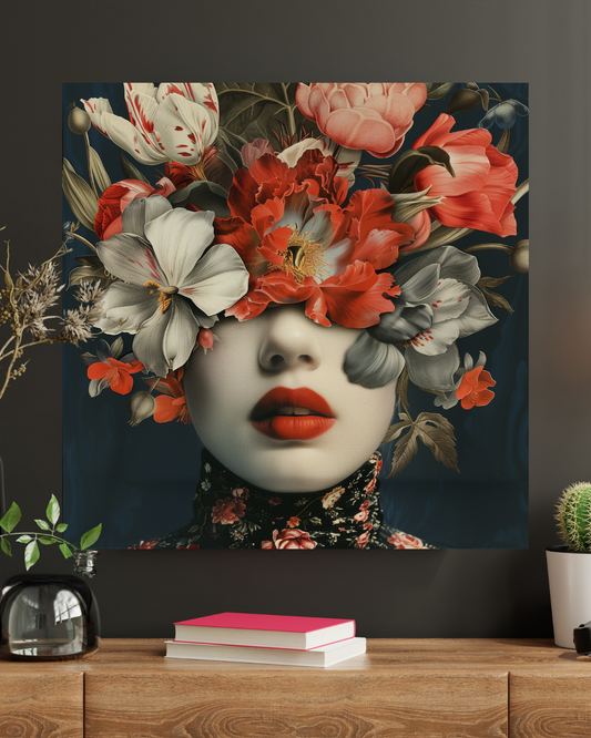 Red lips ready to party - Fine art print